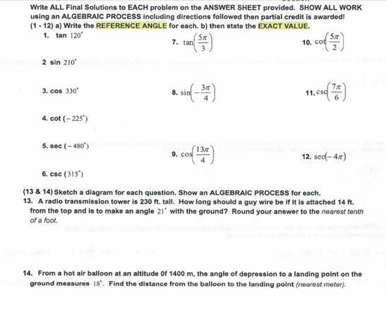 Cos 330 Tan 315 Sin 210 Cotan 330 Studi Indonesia