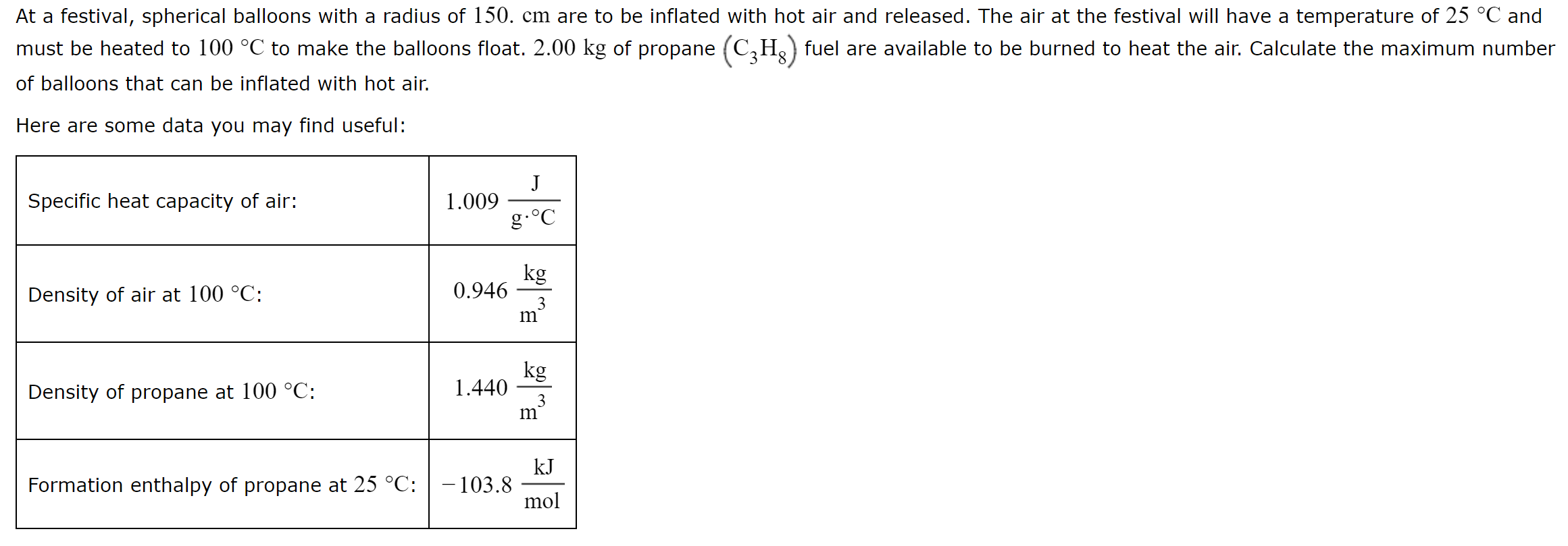 Solved At A Festival, Spherical Balloons With A Radius Of | Chegg.com