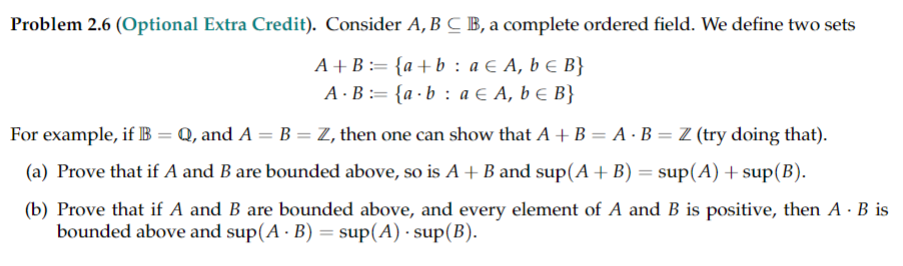 Solved A+BA⋅B:={a+b:a∈A,b∈B}:={a⋅b:a∈A,b∈B} For Example, If | Chegg.com