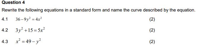 Solved Rewrite the following equations in a standard form | Chegg.com