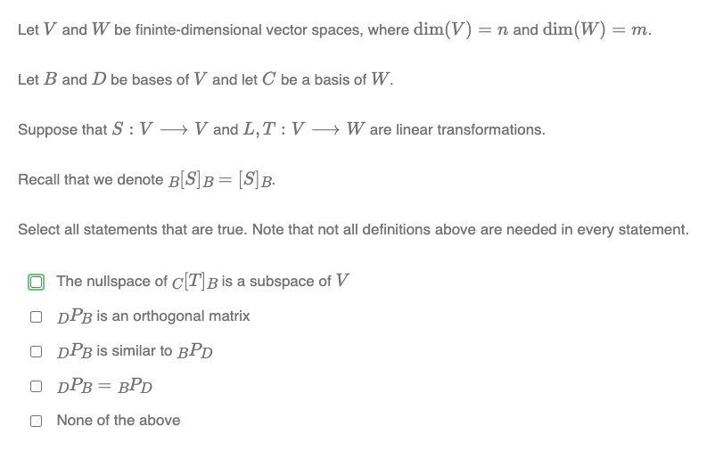 Solved Let V And W Be Fininte Dimensional Vector Spaces Chegg Com