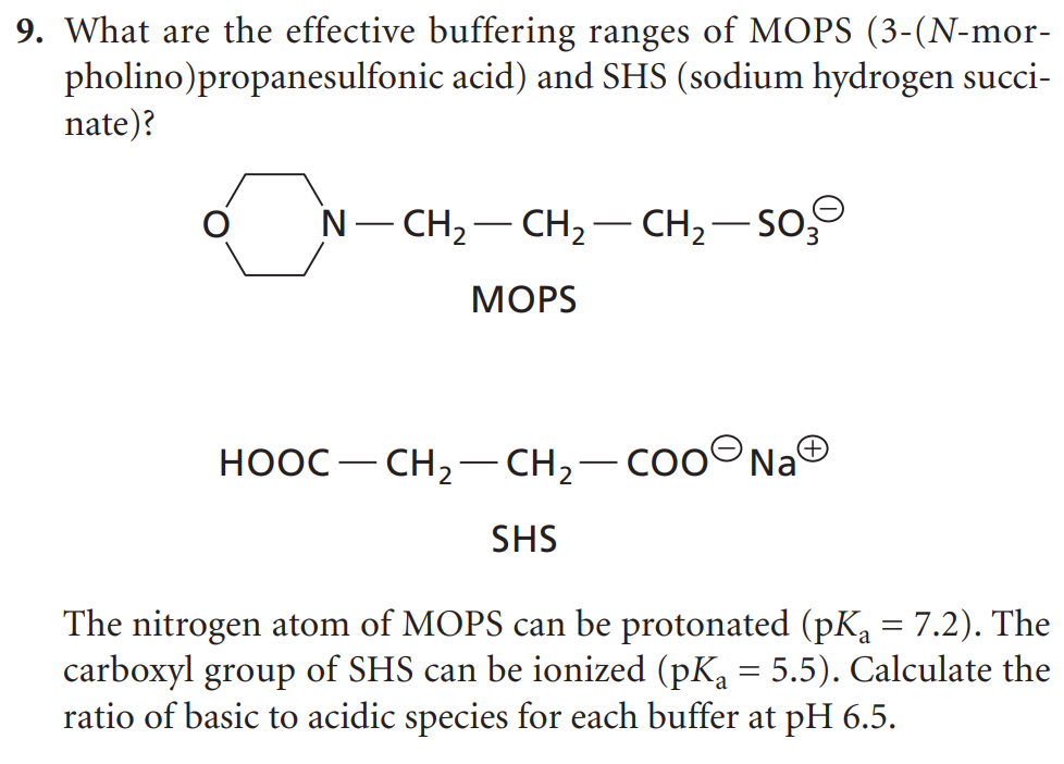Solved 9. What are the effective buffering ranges of MOPS