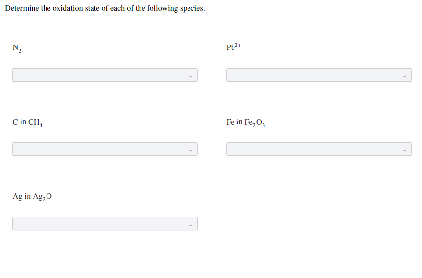 Solved Determine the oxidation state of each of the | Chegg.com