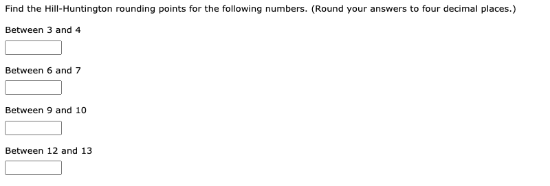 Solved Find the Hill-Huntington rounding points for the | Chegg.com