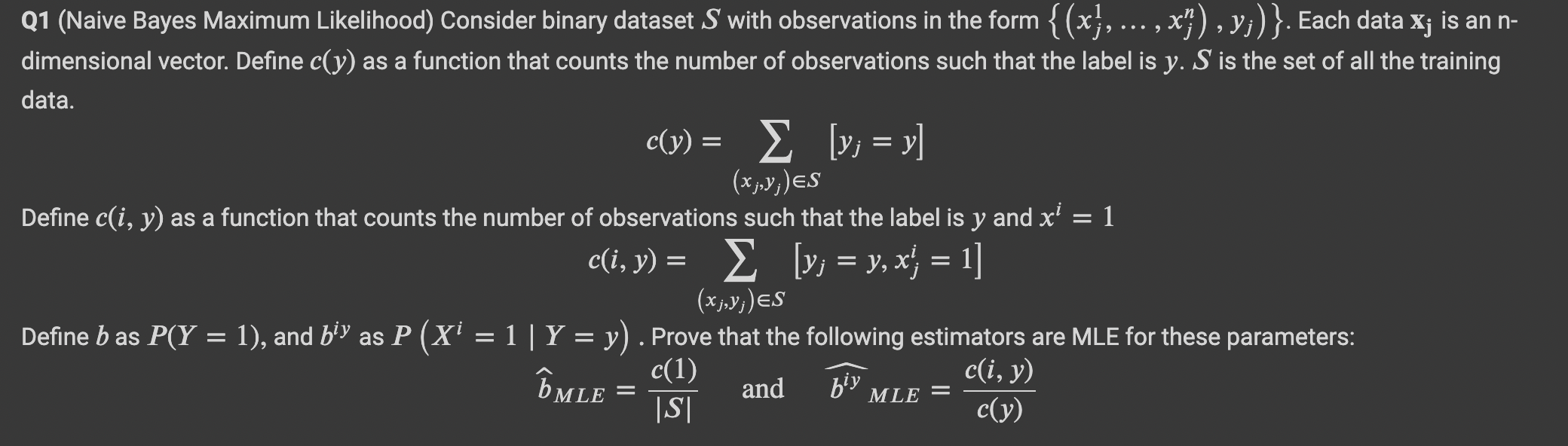 Solved Q1 (Naive Bayes Maximum Likelihood) Consider binary | Chegg.com