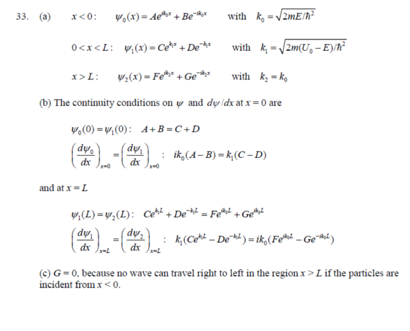 Solved (a) Write down the wave functions for the three | Chegg.com