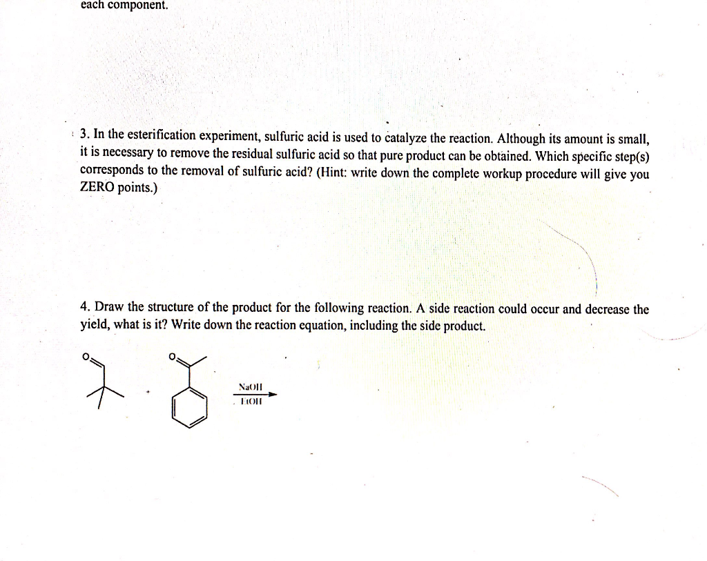 esterification experiment grade 12 questions and answers