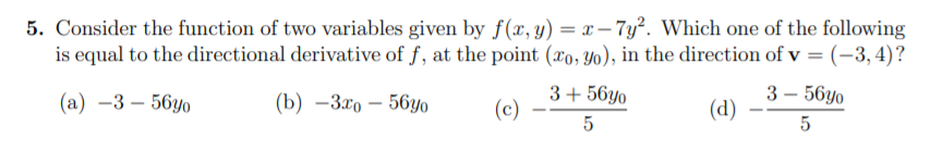Solved 5. Consider the function of two variables given by | Chegg.com