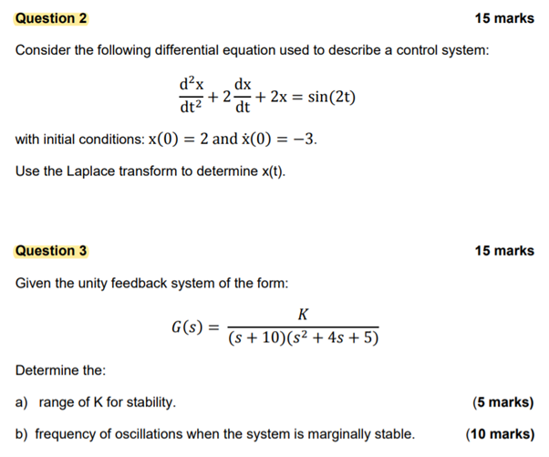 Solved Question 2 15 marks Consider the following | Chegg.com