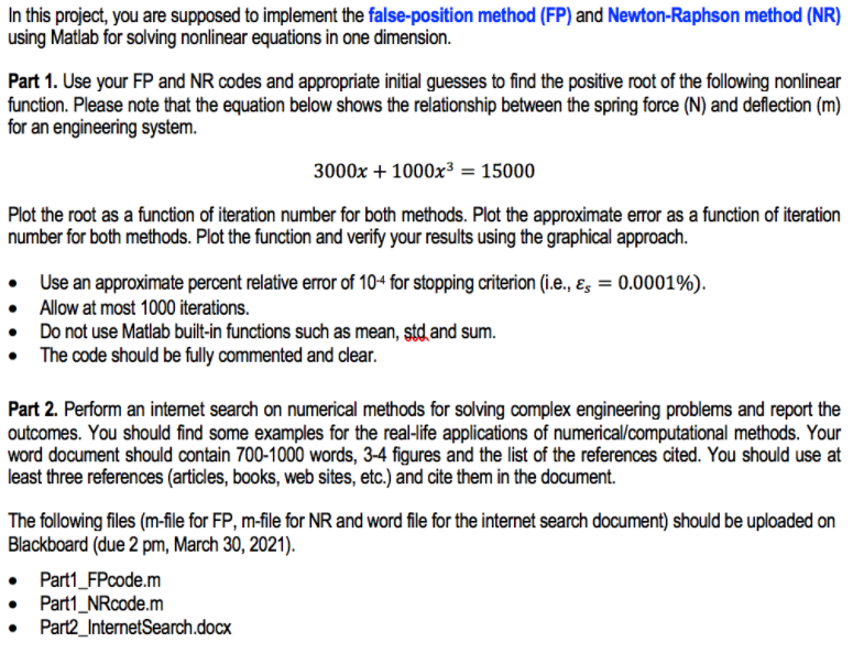 Solved In this project, you are supposed to implement the | Chegg.com
