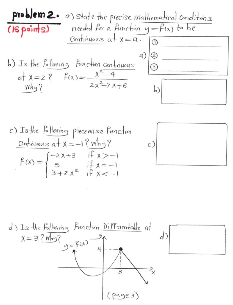 Solved problem 2. a)state the precise mathematical | Chegg.com