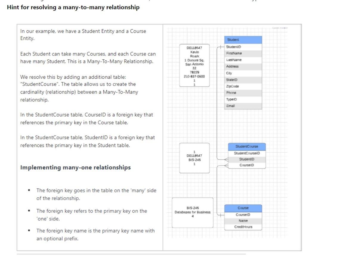 Solved Creating Your First ERD There are some tricks and | Chegg.com