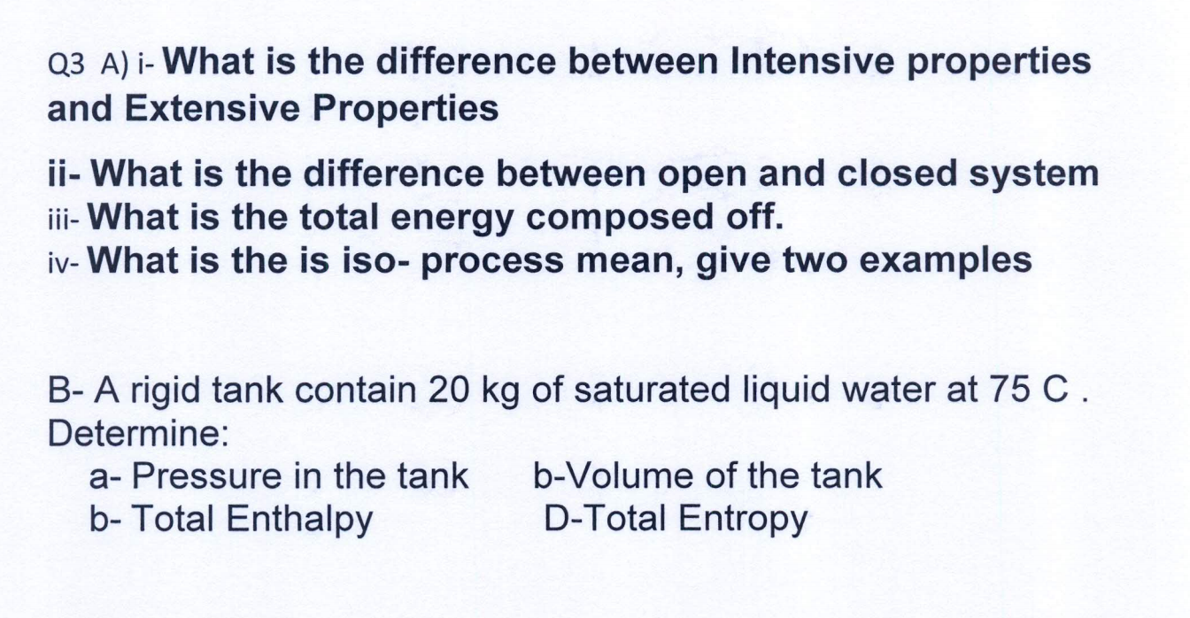 Solved Q3 A) iWhat is the difference between Intensive