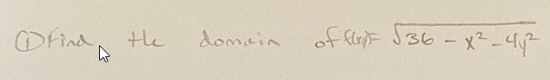 find the domain of f x )= sqrt x 2 36