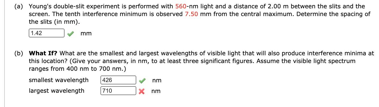 solved-a-young-s-double-slit-experiment-is-performed-with-chegg