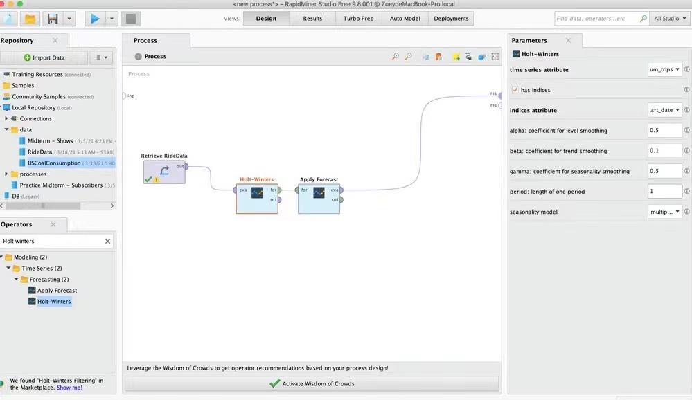 Solved I am doing the forecasting in RapidMiner and the 