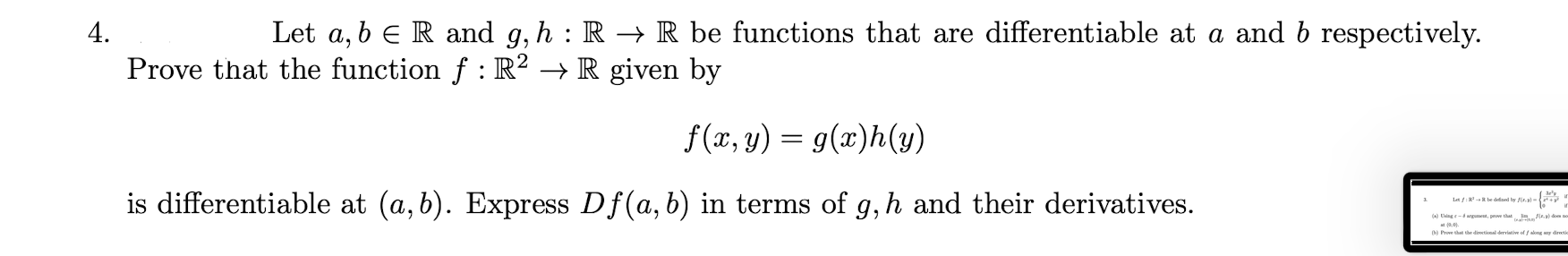 Solved Let A,b∈R And G,h:R→R Be Functions That Are | Chegg.com