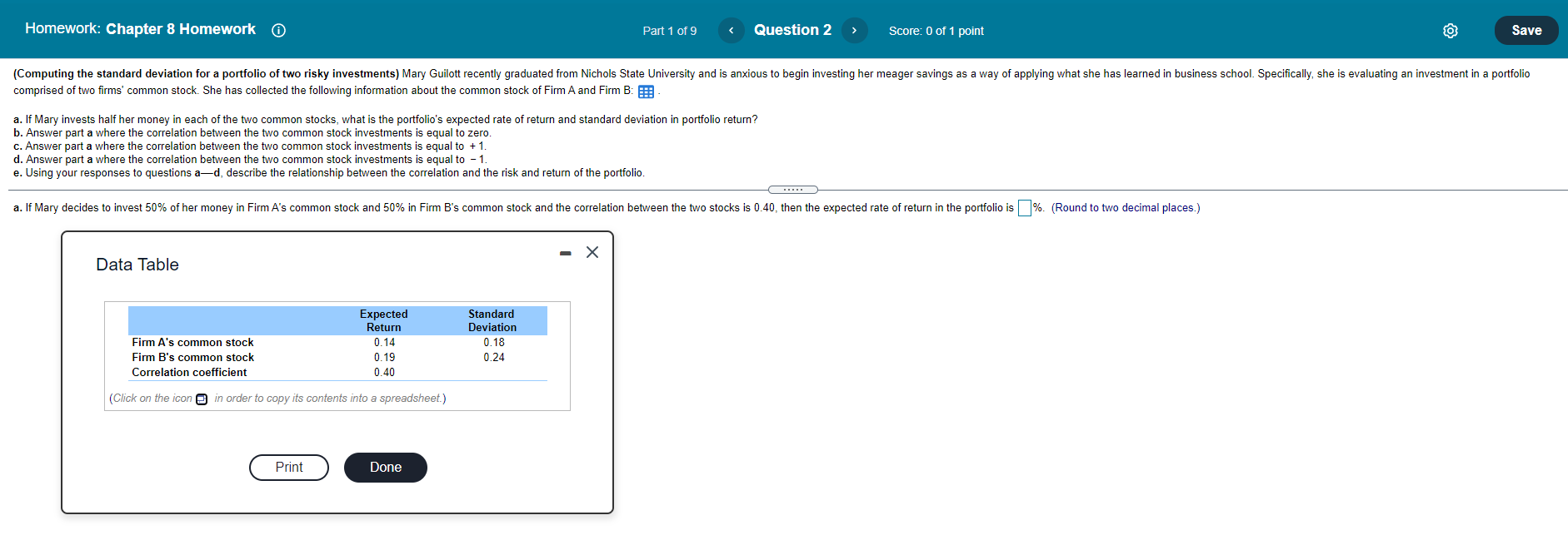 Solved Homework: Chapter 8 Homework O Part 1 of 9 Question 2 | Chegg.com