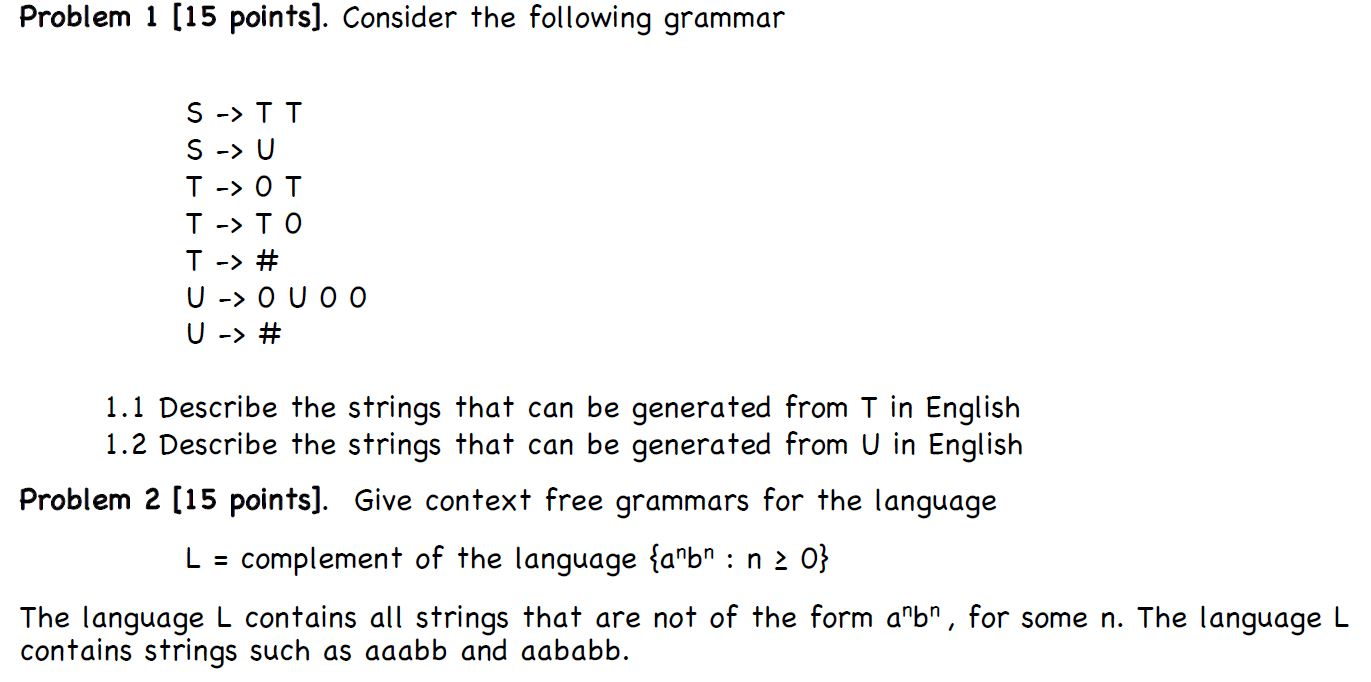 Solved What is the minimum pumping length for the grammar