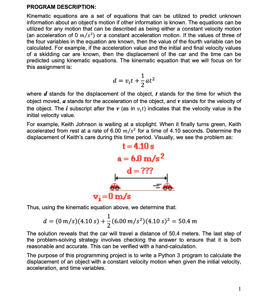 Kinematic Equations Worksheet Answer Key