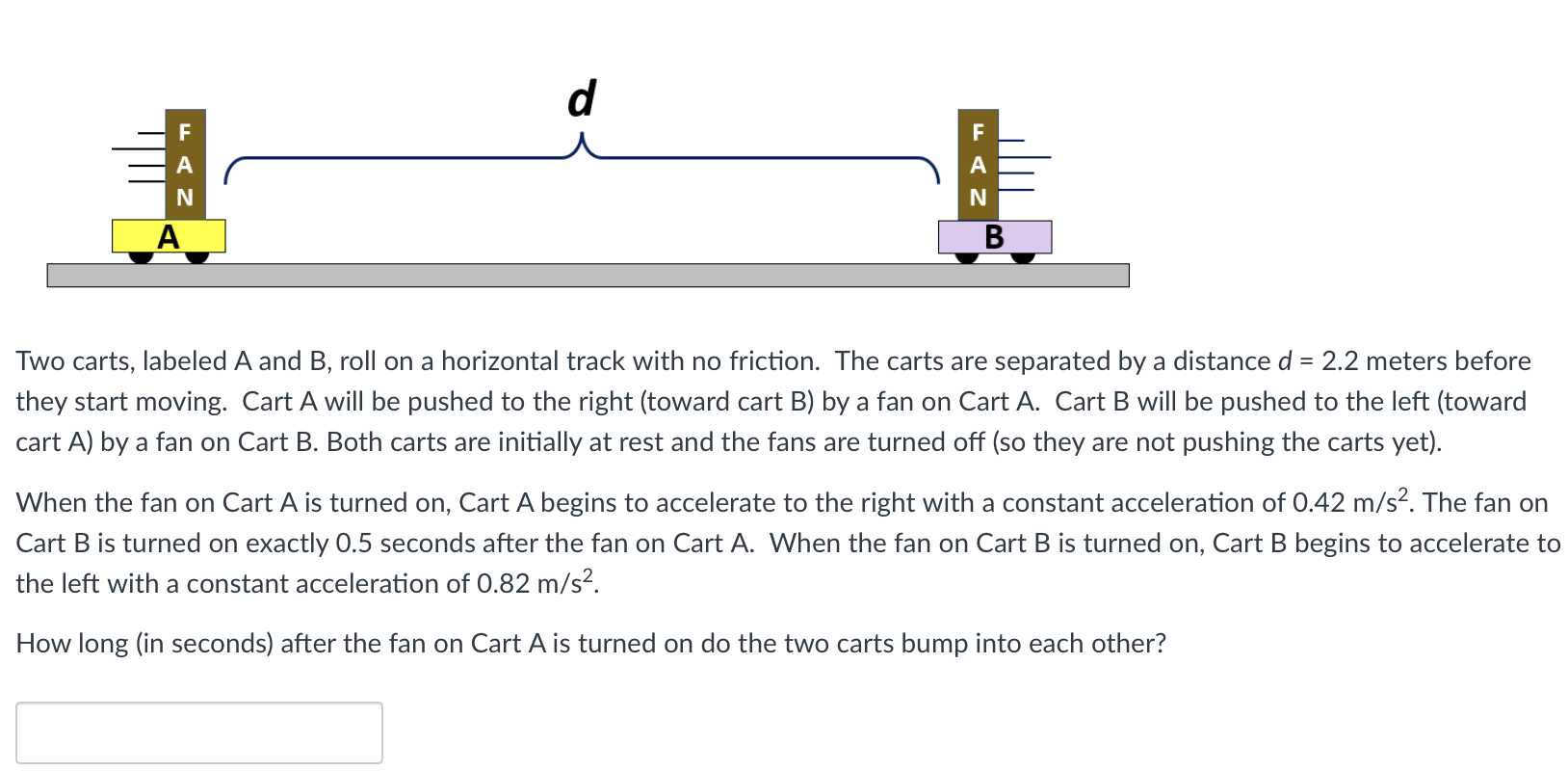 Solved D А A B A Two Carts, Labeled A And B, Roll On A | Chegg.com