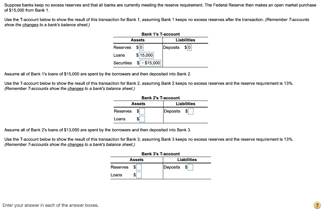Solved Suppose banks keep no excess reserves and that all