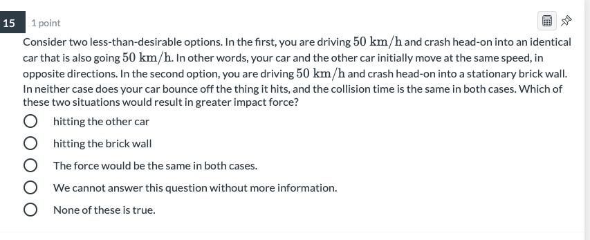 Solved 15 1 point Consider two less-than-desirable options. | Chegg.com