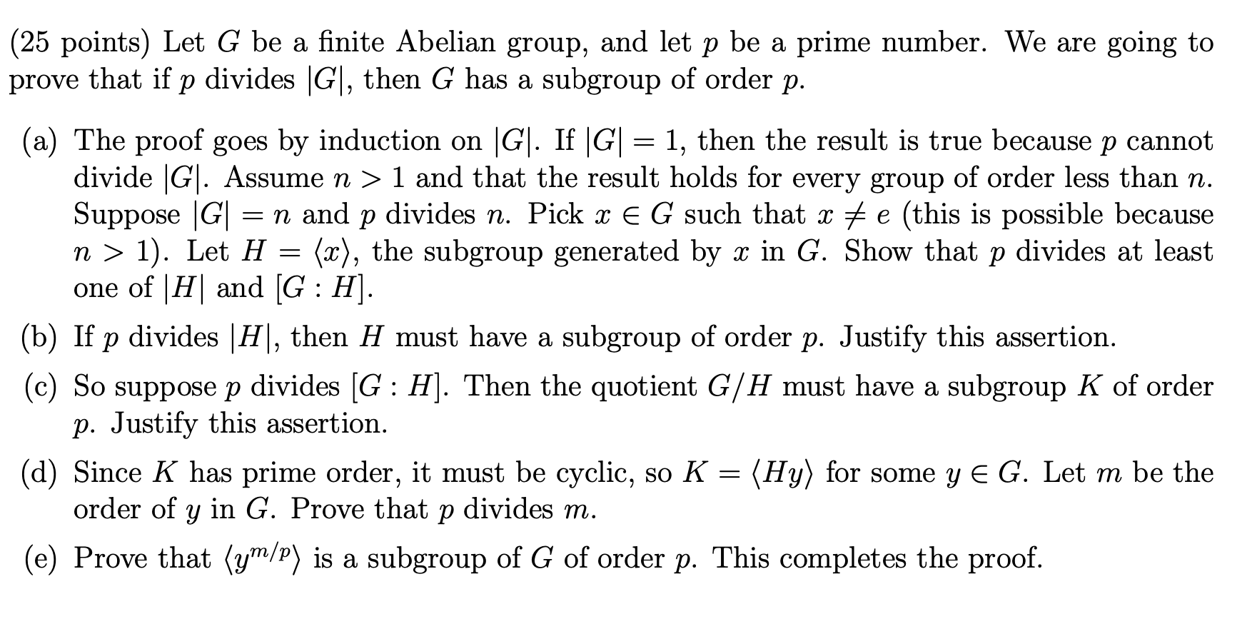 Solved (25 points) Let G be a finite Abelian group, and let | Chegg.com