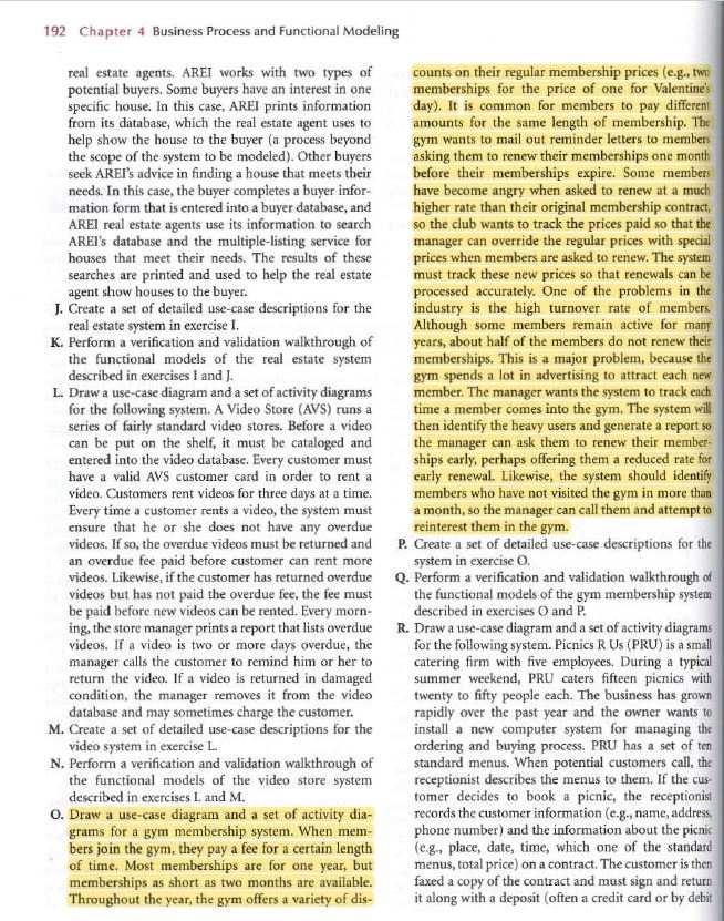 Solved 1 Create A Bpd For Exercise O Dennis P 192