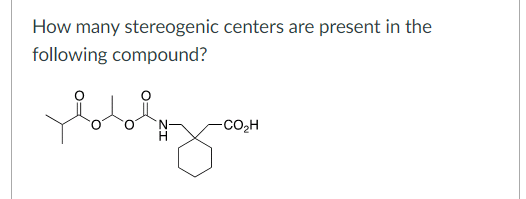 Solved How many stereogenic centers are present in the | Chegg.com