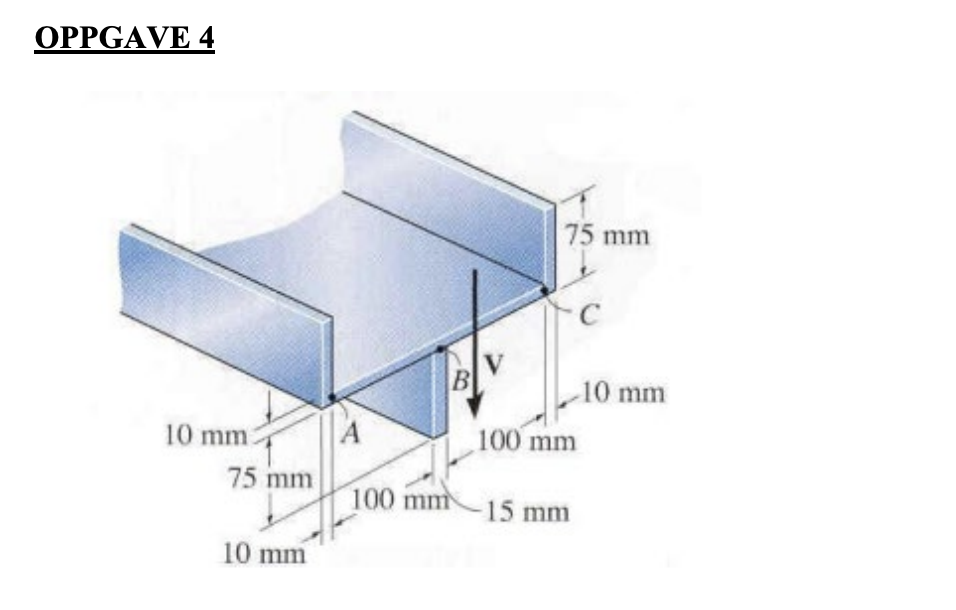Solved The cross section in Figure 1 is subjected to a shear | Chegg.com