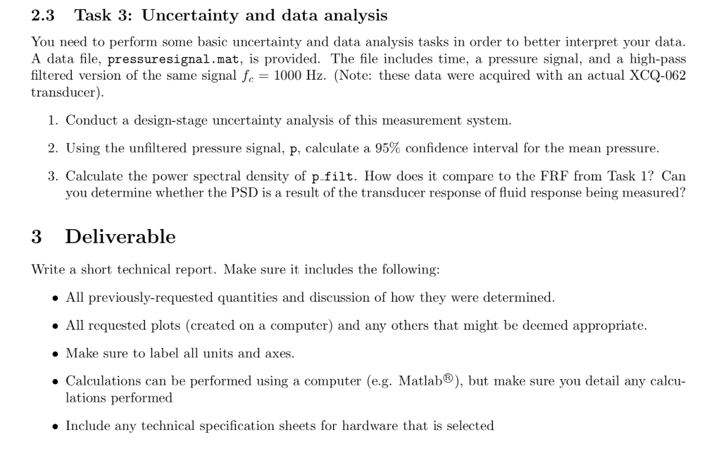 Measurement Design Task 1 Introduction You are tasked with designing a | Chegg.com