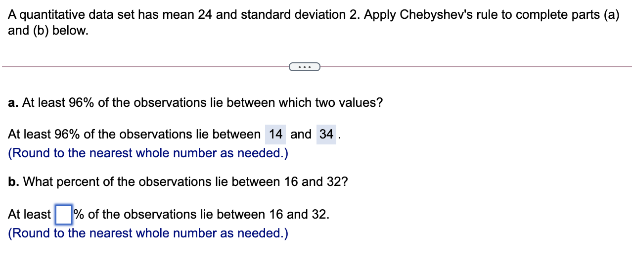 Solved A Quantitative Data Set Has Mean 24 And Standard | Chegg.com