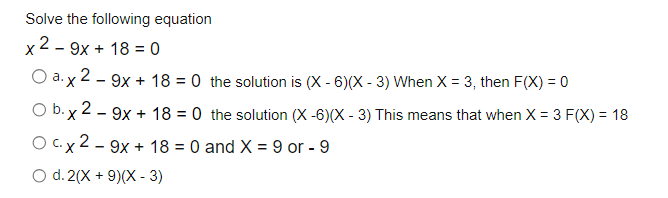 9 x 1 )  3 x 2 )- 18 0