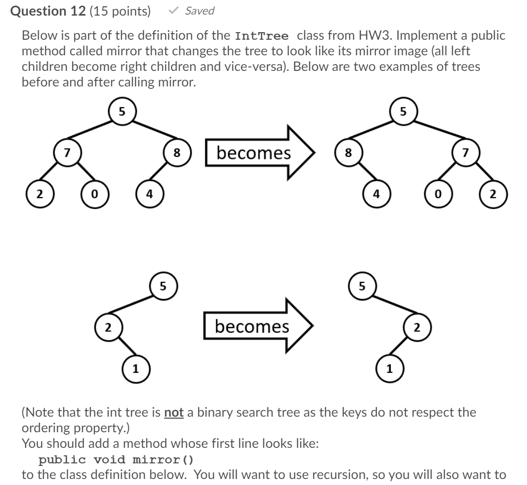 Solved Question 12 (15 points) Saved Below is part of the | Chegg.com