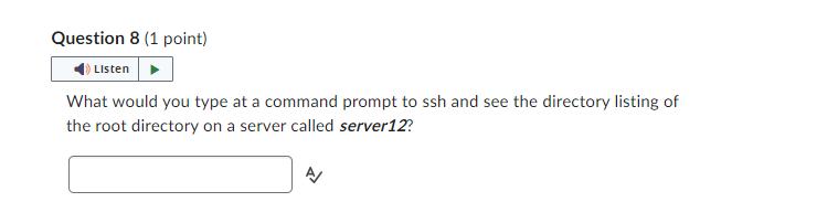 Solved What would you type at a command prompt to ssh and | Chegg.com