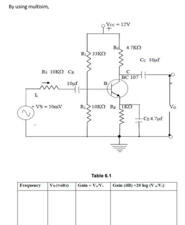 Solved Using Multisim 1 Connect The Circuit As Shown In Chegg Com