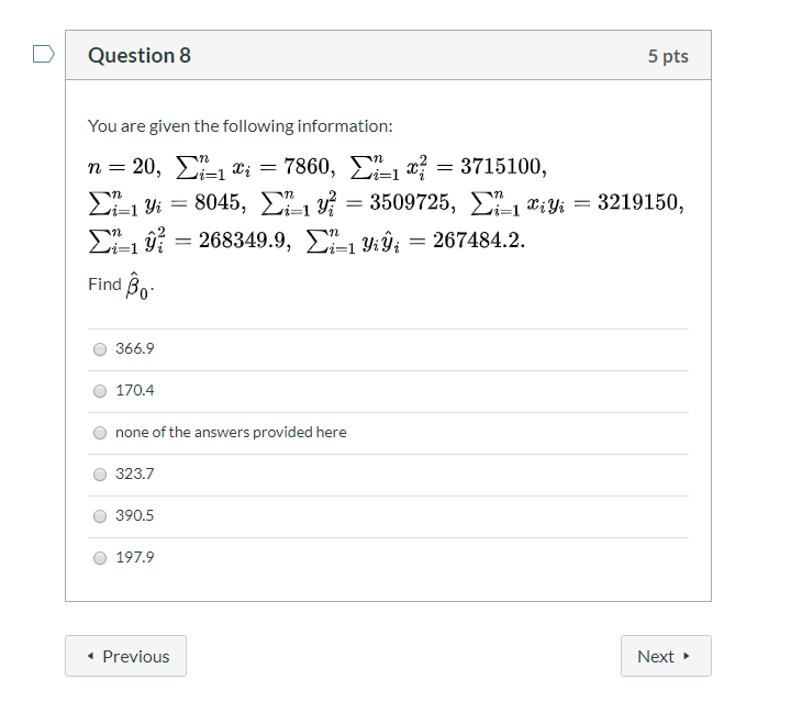 Solved D Question 8 Questione 5 pts You are given the | Chegg.com