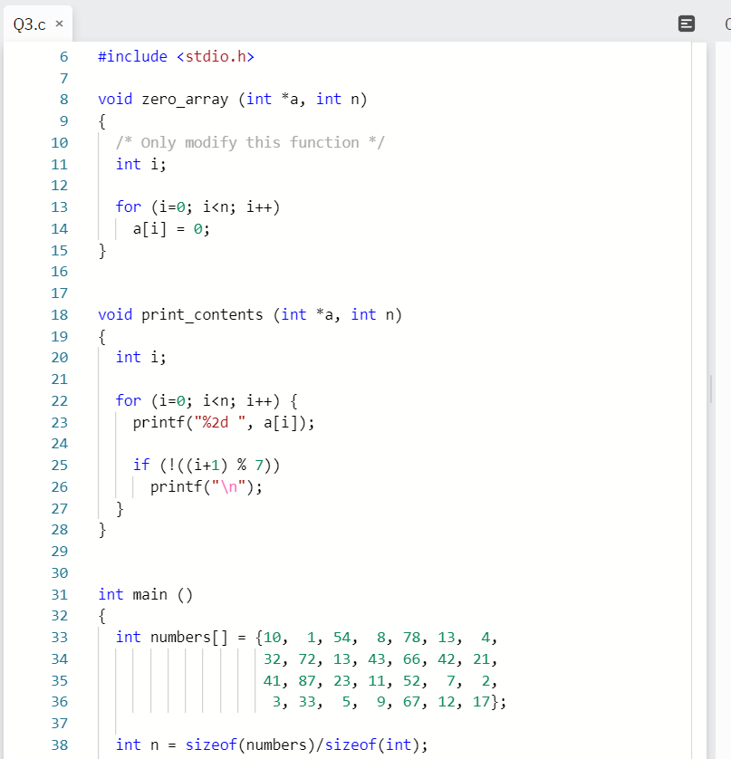 Solved Problem 1 (10 pts) Write the function definition for | Chegg.com