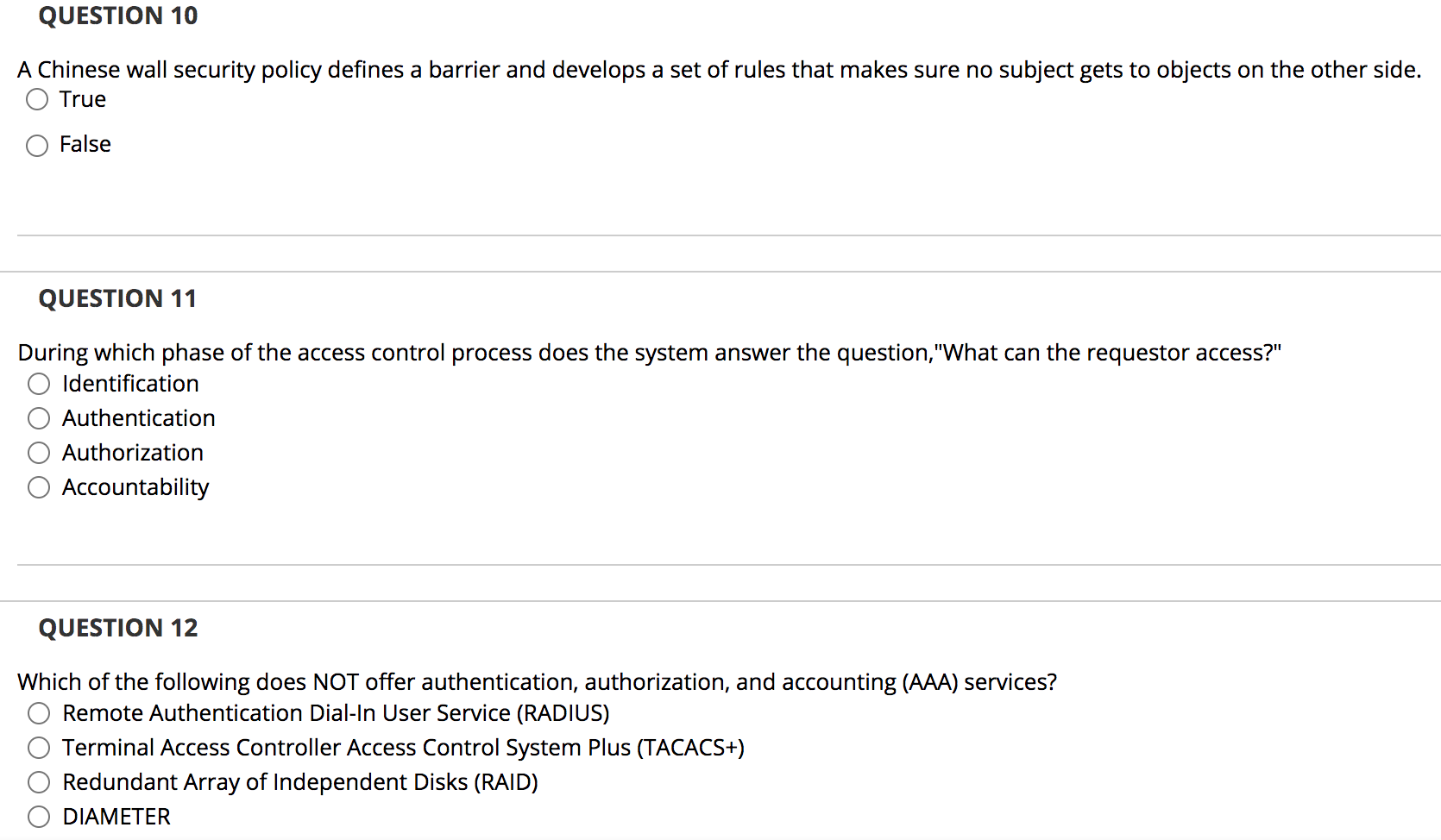 Solved QUESTION 1 The four central components of access