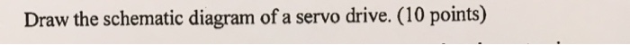 Solved Draw the schematic diagram of a servo drive. (10 | Chegg.com
