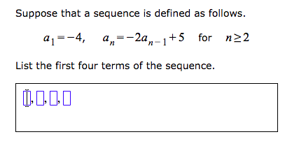 Solved Suppose That A Sequence Is Defined As Follows Al 4 Chegg Com