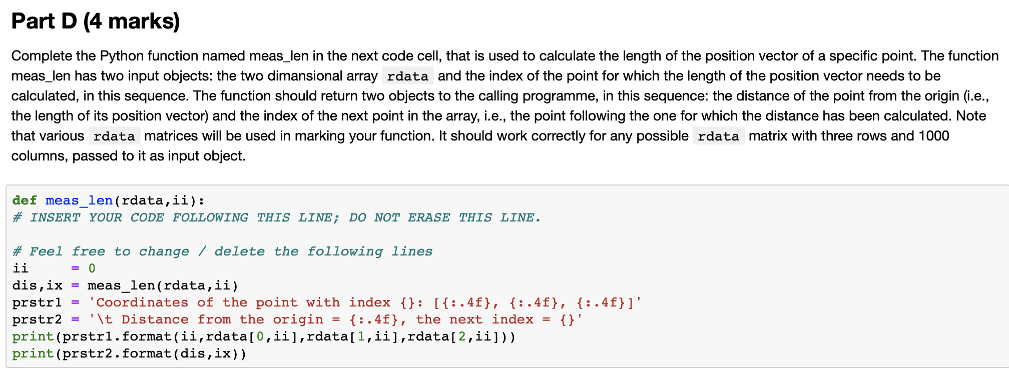 Solved Execute the next code cell, which will then generate | Chegg.com