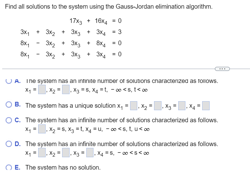 Solved Find All Solutions To The System Using The