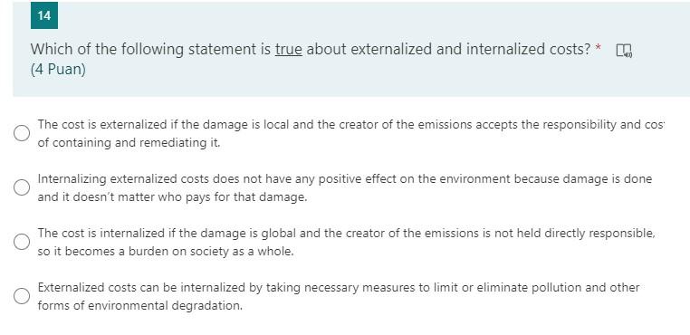 Solved 14 Which of the following statement is true about | Chegg.com