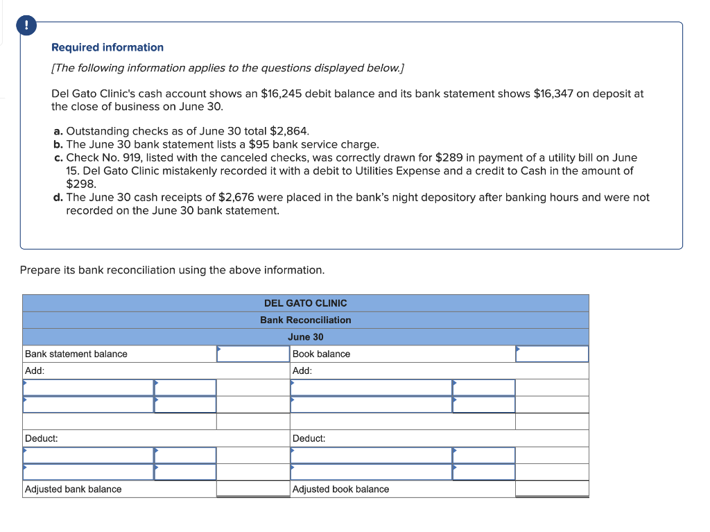 Solved Bank service charge Bank statement balance Book