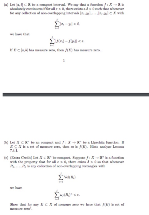 Solved (a) Let la, CR be a compact interval. We say that a | Chegg.com