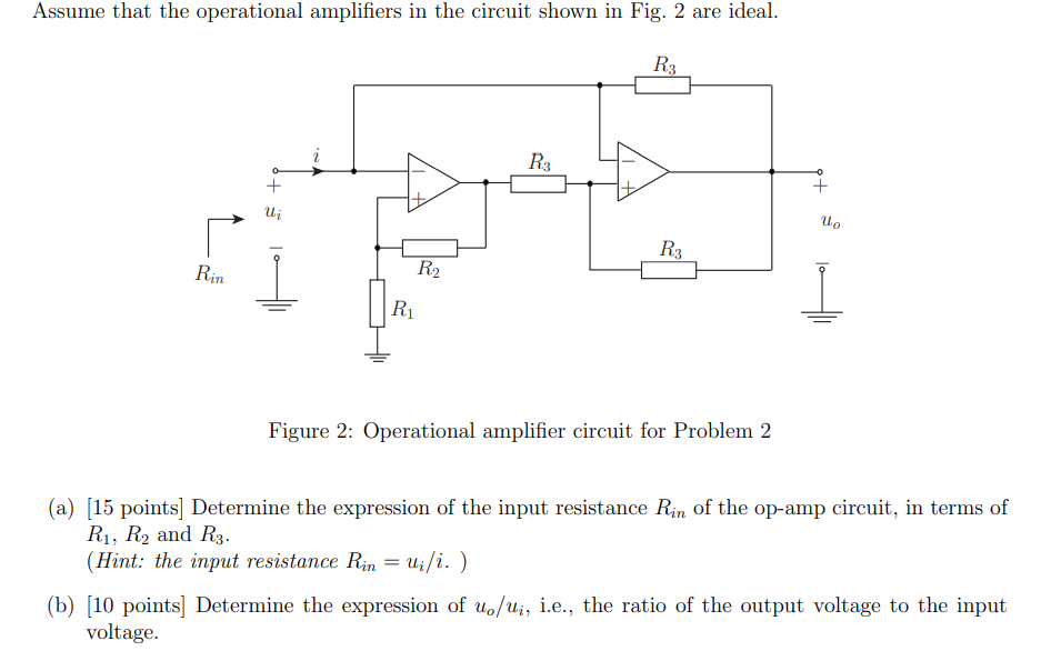 Solved Assume that the operational amplifiers in the circuit | Chegg.com