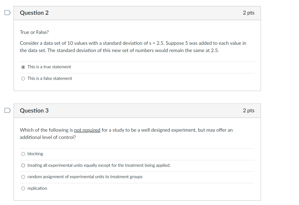 Solved True or False? Consider a data set of 10 values with | Chegg.com