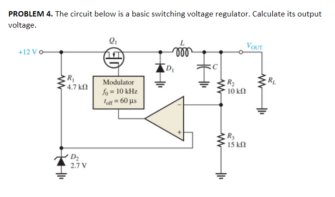 Solved PROBLEM 4. The circuit below is a basic switching | Chegg.com